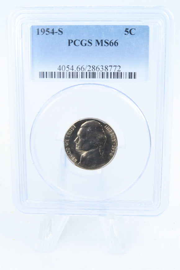 1954-S PCGS MS66 Jefferson Nickel Business Strike 5C