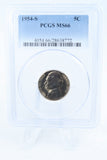 1954-S PCGS MS66 Jefferson Nickel Business Strike 5C