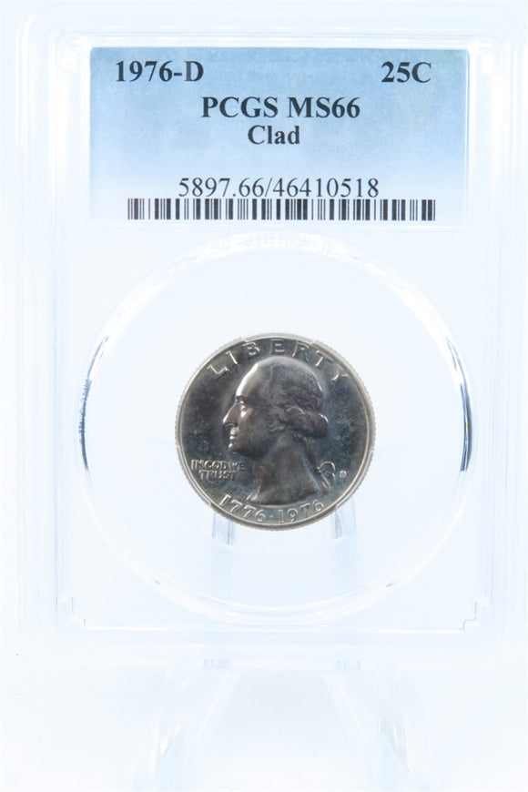 1976-D PCGS MS66 Clad Washington Quarter Business Strike 25C