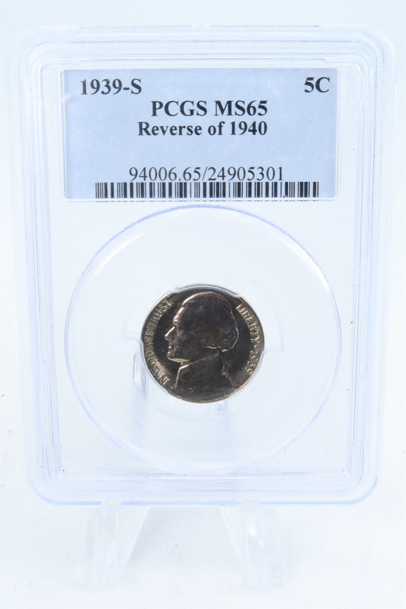 1939-S PCGS MS65 Reverse Of 1940 Jefferson Nickel Business Strike 5C