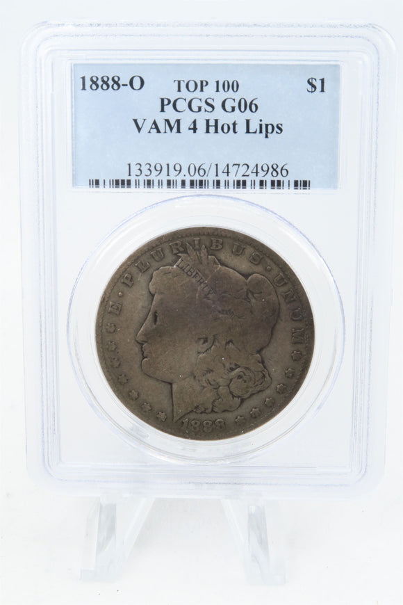 1888-O PCGS G06 VAM 4 Hot Lips Morgan Dollar Business Strike