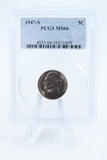 1947-S PCGS MS66 Jefferson Nickel Business Strike 5C