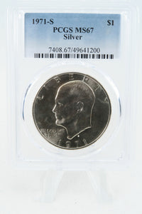 1971-S PCGS MS67 Silver Eisenhower Ike Dollar Business Strike