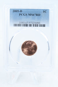 2005-D PCGS MS67RD Lincoln Memorial Cent Business Strike 1C