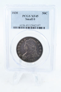 1830-P PCGS XF45 Small 0 Capped Bust Half Dollar Business Strike 50C