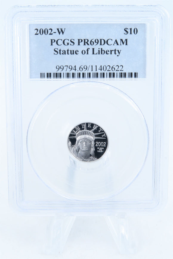 2002-W PCGS PR69DCAM 1/10th oz Platinum Eagle Proof
