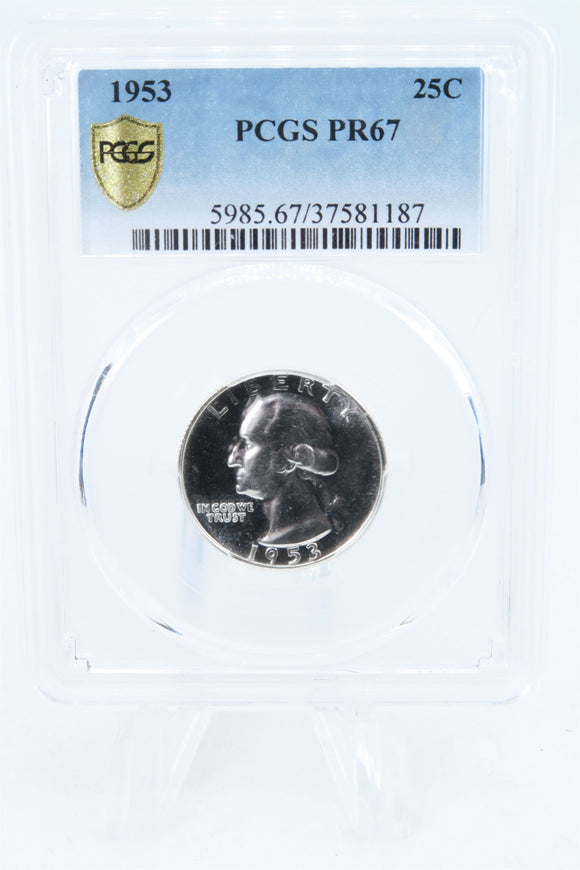 1953-P PCGS PR67 Washington Quarter Proof 25C