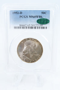 1952-D PCGS MS65FBL Franklin Half Dollar Full Bell Lines 50C