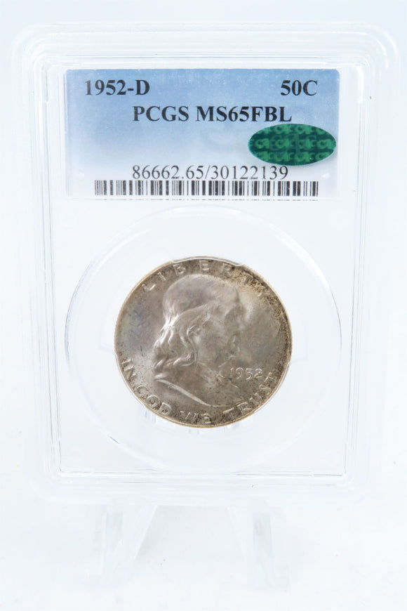 1952-D PCGS MS65FBL Franklin Half Dollar Full Bell Lines 50C