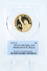 2011-S PCGS PR70DCAM Rutherford Hayes Presidential Dollar Proof
