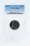 1967-P PCGS MS66 Washington Quarter Business Strike 25C