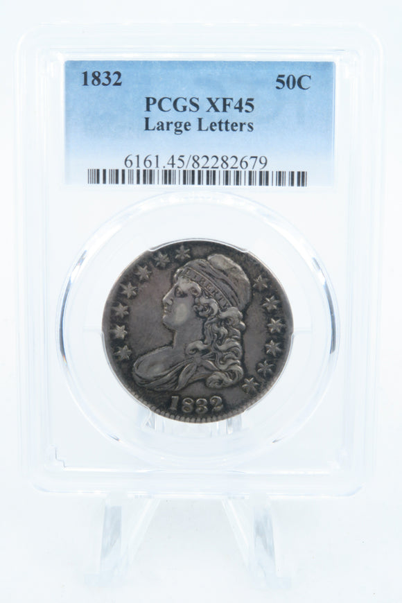 1832-P PCGS XF45 Large Letters Capped Bust Half Dollar Business Strike 50C