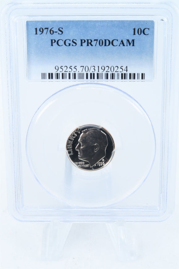 1976-S PCGS PR70DCAM Roosevelt Dime Proof 10C