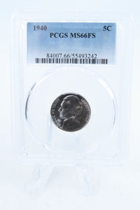 1940-P PCGS MS66FS Jefferson Nickel Full Steps Business Strike 5C