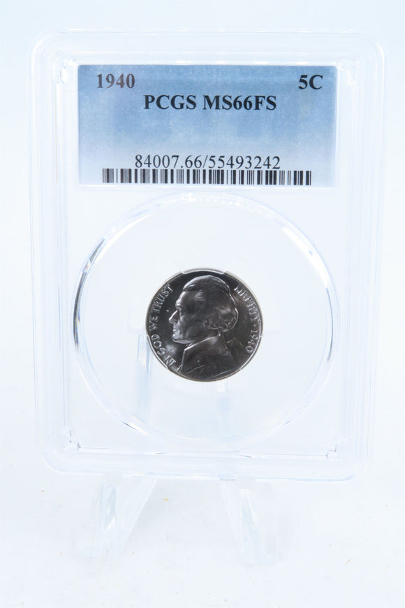 1940-P PCGS MS66FS Jefferson Nickel Full Steps Business Strike 5C