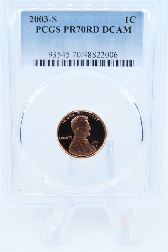 2003-S PCGS PR70DCAM Lincoln Memorial Cent Proof 1C