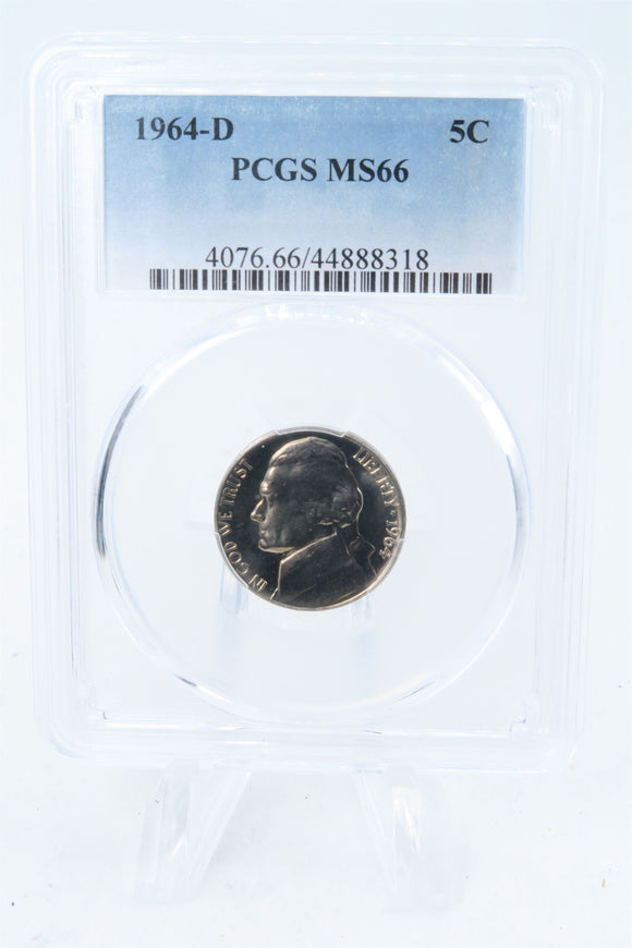 1964-D PCGS MS66 Jefferson Nickel Business Strike 5C