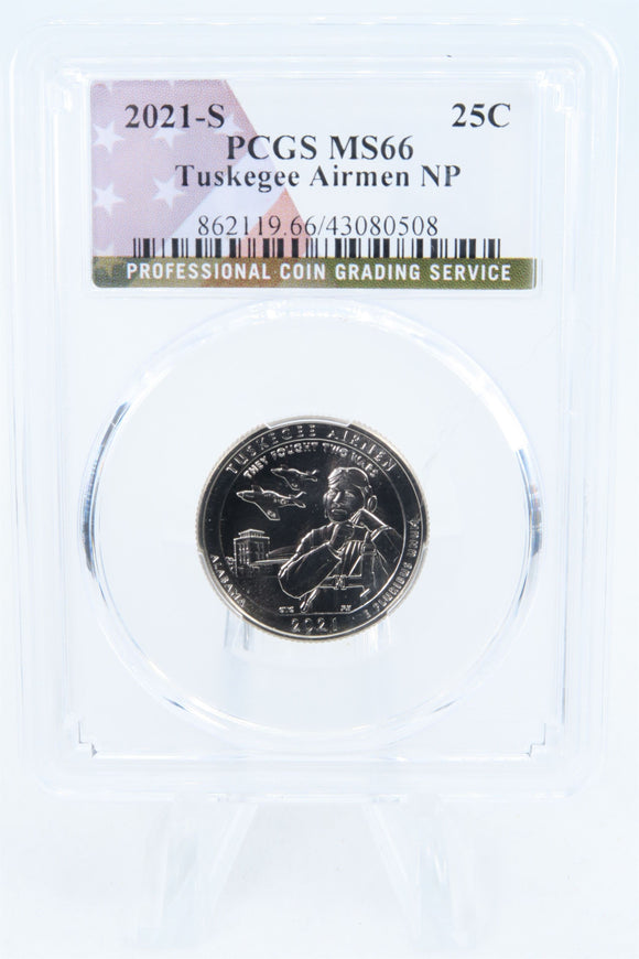 2021-S PCGS MS66 Tuskegee Airmen NP Quarter Business Strike 25C