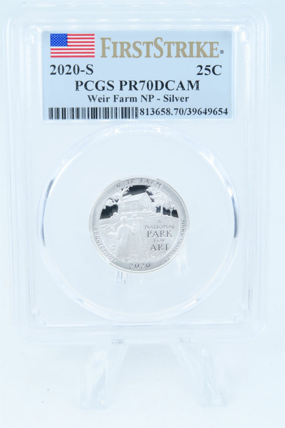 2020-S PCGS PR70DCAM Silver Weir Farm NP Quarter Proof 25C