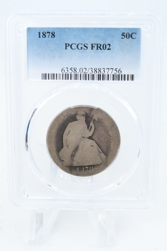 1878-P PCGS FR02 Liberty Seated Half Dollar Business Strike 50C