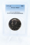 1971-D PCGS MS67 Kennedy Half Dollar Business Strike 50C