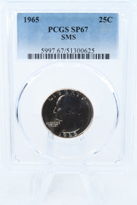 1965-P PCGS SP67 SMS Washington Quarter 25C