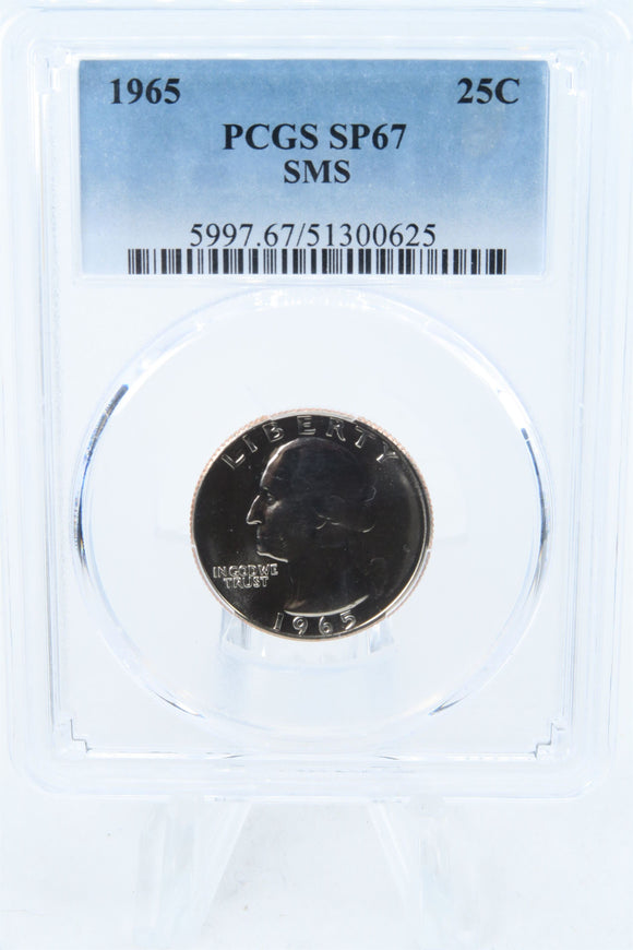 1965-P PCGS SP67 SMS Washington Quarter 25C