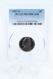 1997-S PCGS PR70DCAM Jefferson Nickel Proof 5C