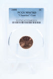 2000-P PCGS MS67RD Cheerios Cent Lincoln Memorial Cent Business Strike 1C