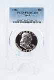 1956-P PCGS PR69CAM Type 2 Franklin Half Dollar Proof 50C