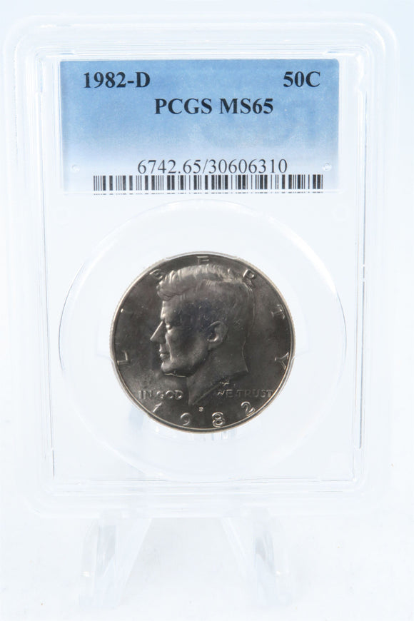 1982-D PCGS MS65 Kennedy Half Dollar Business Strike 50C