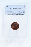 2002-P PCGS MS68RD Lincoln Memorial Cent Business Strike 1C