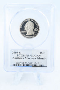 2009-S PCGS PR70DCAM Northern Mariana Islands Quarter Proof 25C