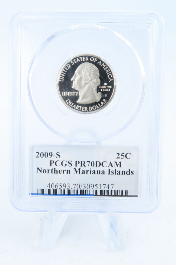 2009-S PCGS PR70DCAM Northern Mariana Islands Quarter Proof 25C