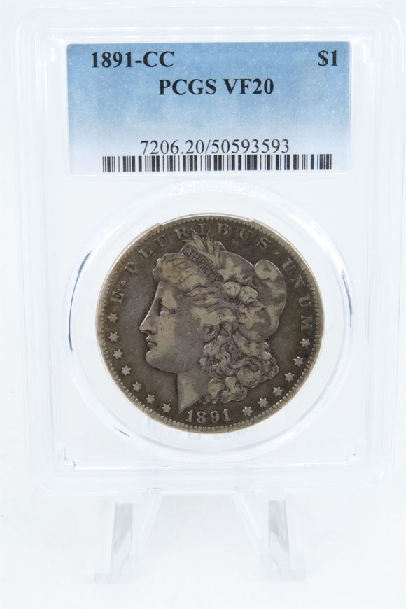 1891-CC PCGS VF20 Morgan Dollar Business Strike
