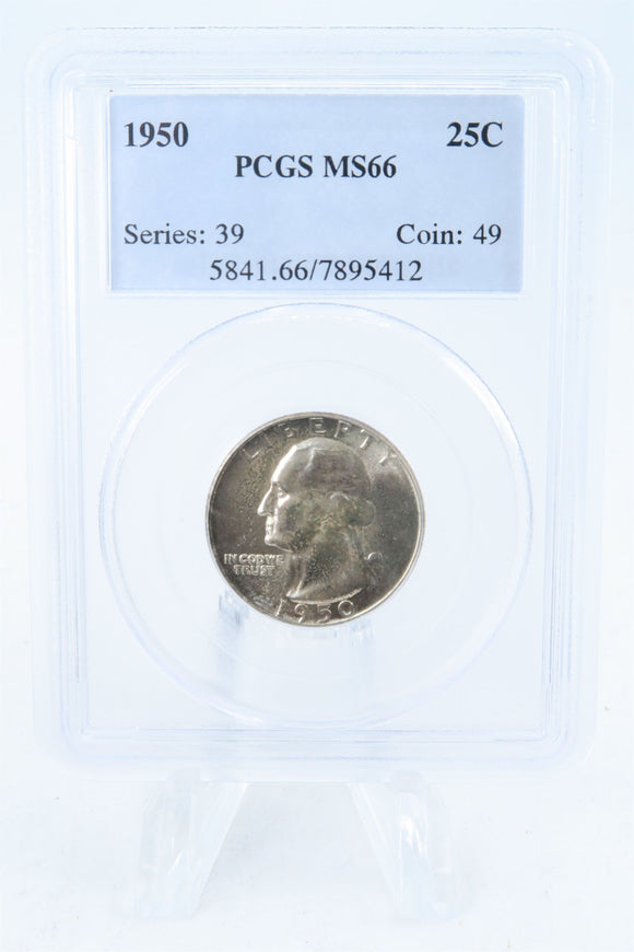 1950-P PCGS MS66 Washington Quarter Business Strike 25C