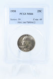 1950-P PCGS MS66 Washington Quarter Business Strike 25C