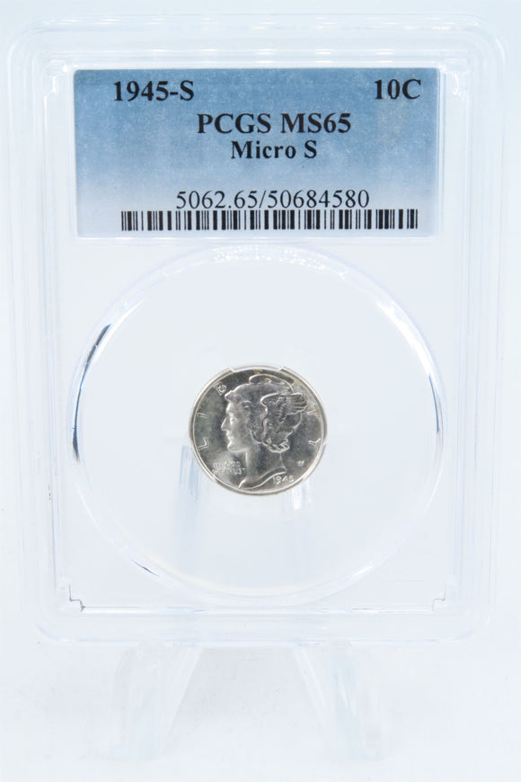 1945-S PCGS MS65 Micro S Mercury Dime Business Strike 10C