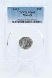 1945-S PCGS MS65 Micro S Mercury Dime Business Strike 10C