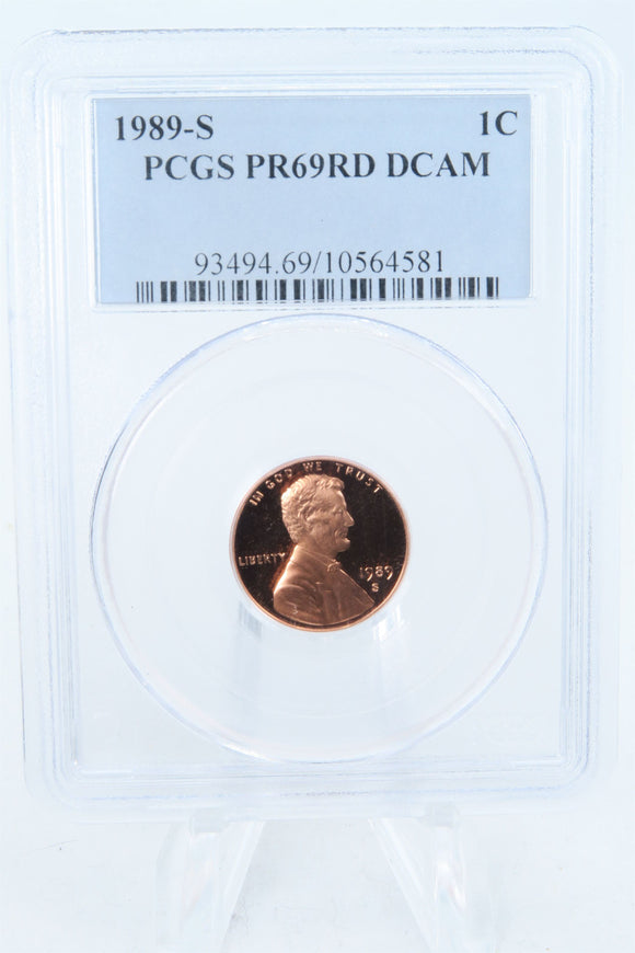 1989-S PCGS PR69DCAM Lincoln Memorial Cent Proof 1C