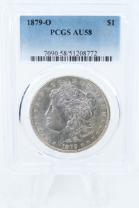1879-O PCGS AU58 Morgan Dollar Business Strike