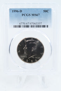1996-D PCGS MS67 Kennedy Half Dollar Business Strike 50C