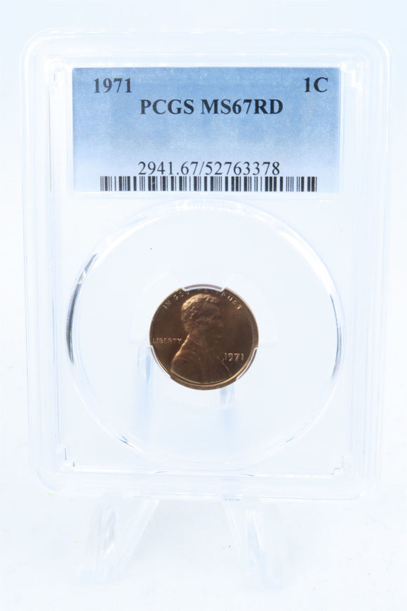 1971-P PCGS MS67RD Lincoln Memorial Cent Business Strike 1C