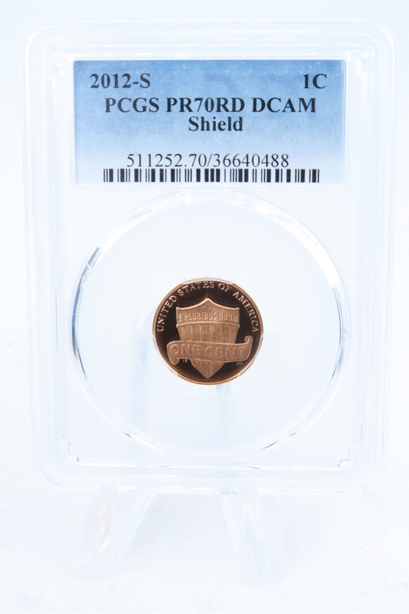 2012-S PCGS PR70DCAM Lincoln Shield Cent Proof 1C