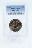 2008-S PCGS MS70 Bald Eagle Modern Commemorative Half Dollar 50C