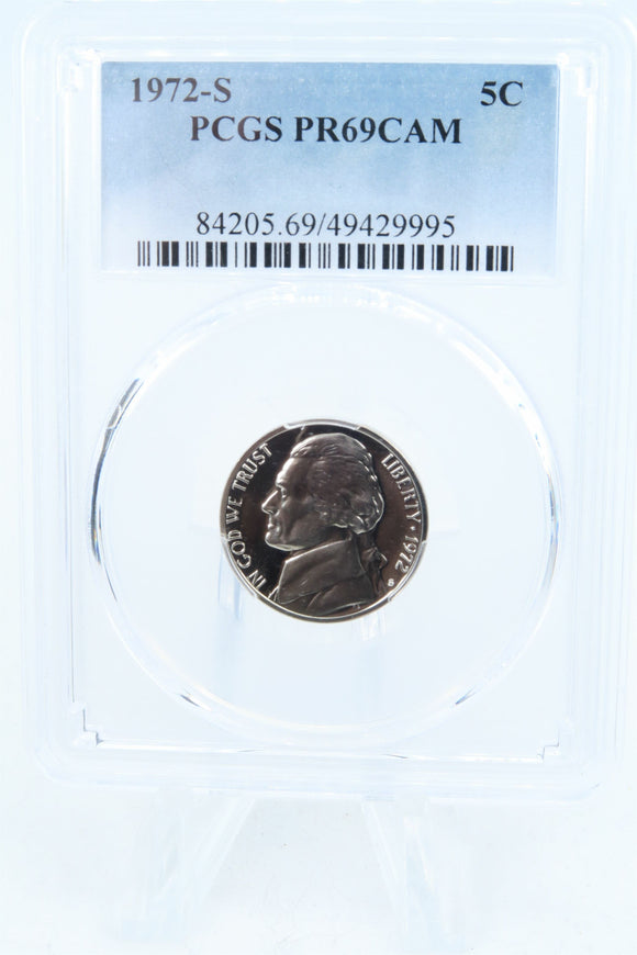 1972-S PCGS PR69CAM Jefferson Nickel Proof 5C