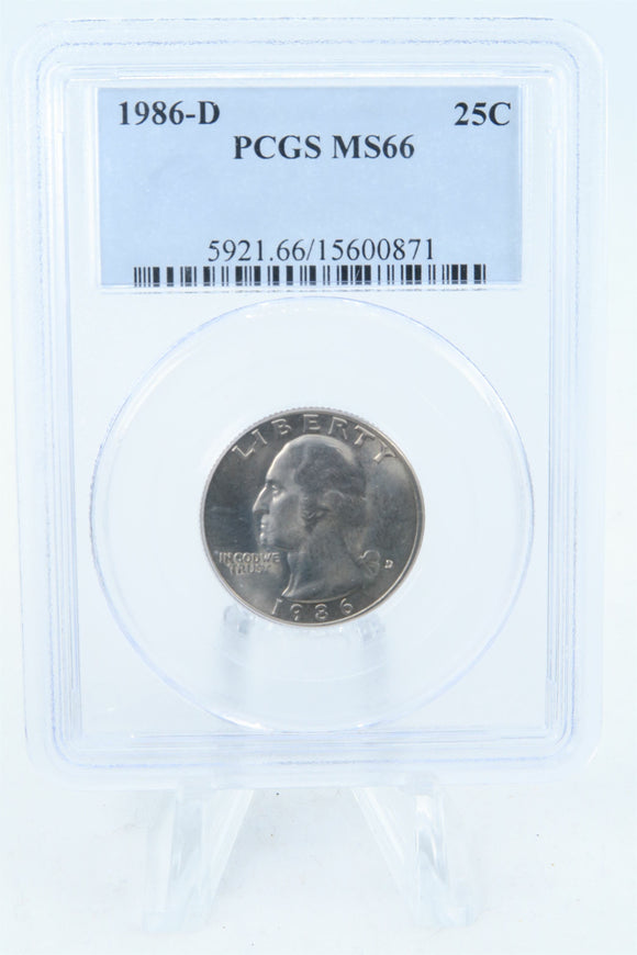 1986-D PCGS MS66 Washington Quarter Business Strike 25C