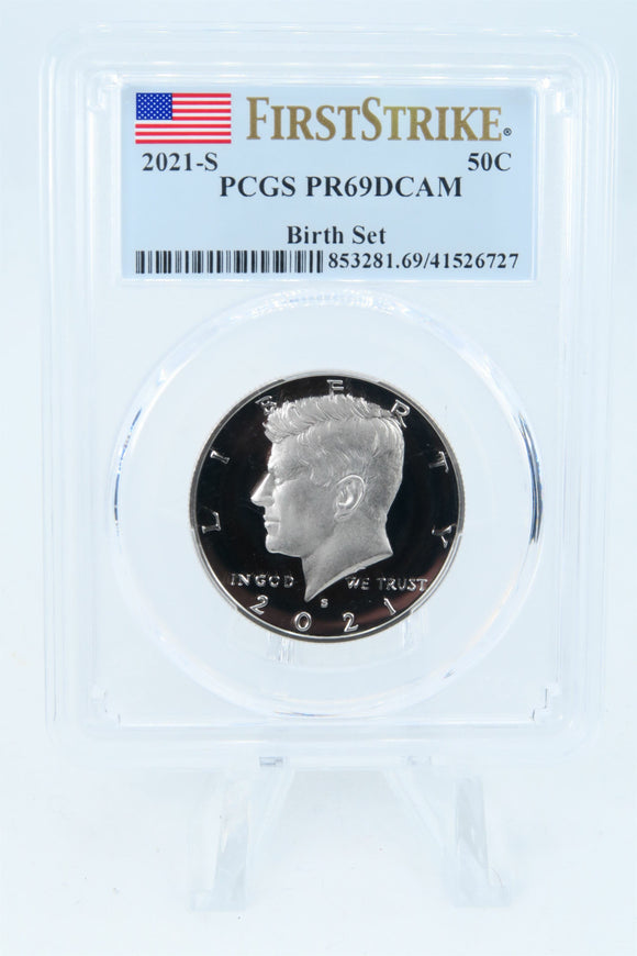 2021-S PCGS PR69DCAM Birth Set First Strike Kennedy Half Dollar Proof 50C