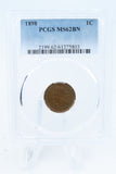 1898-P PCGS MS62BN Indian Cent Business Strike 1C