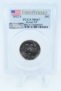 2012-S PCGS MS67 Denali NP Quarter Business Strike 25C